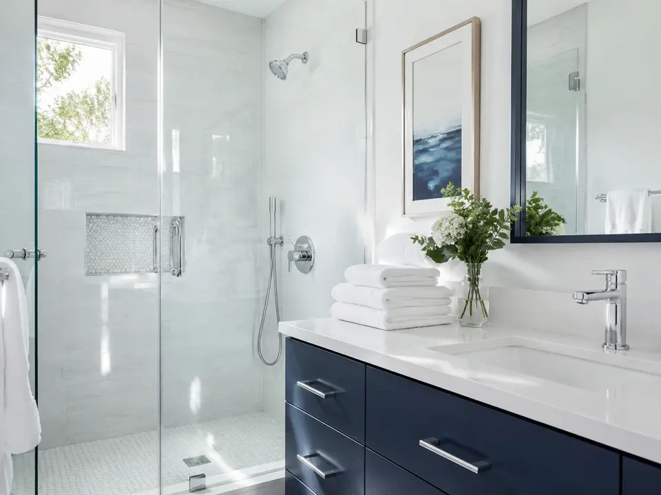 Pristine modern bathroom after a detailed deep clean