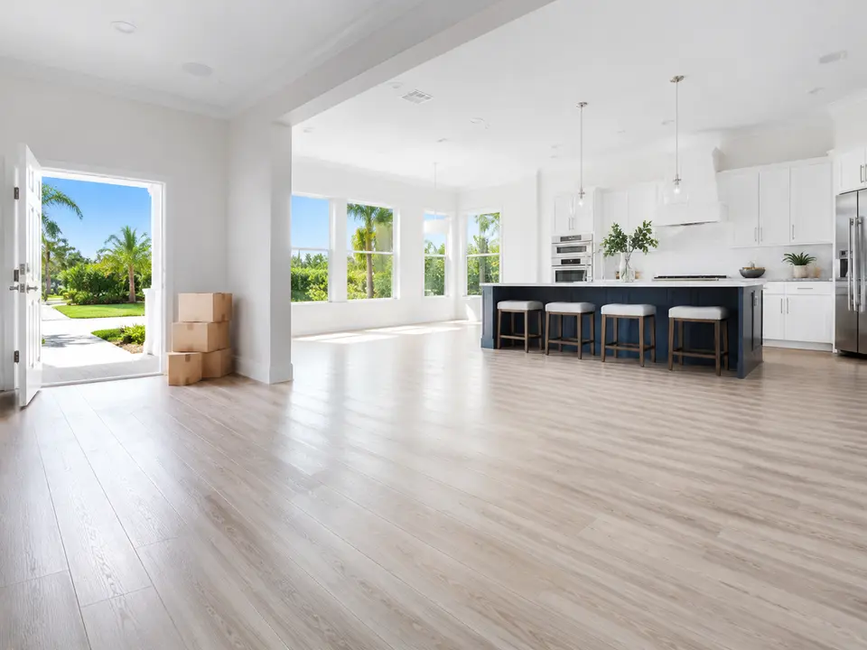 Bright empty home professionally cleaned and ready for move-in
